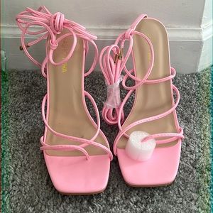 Never worn size 7 fashionova strappy heels